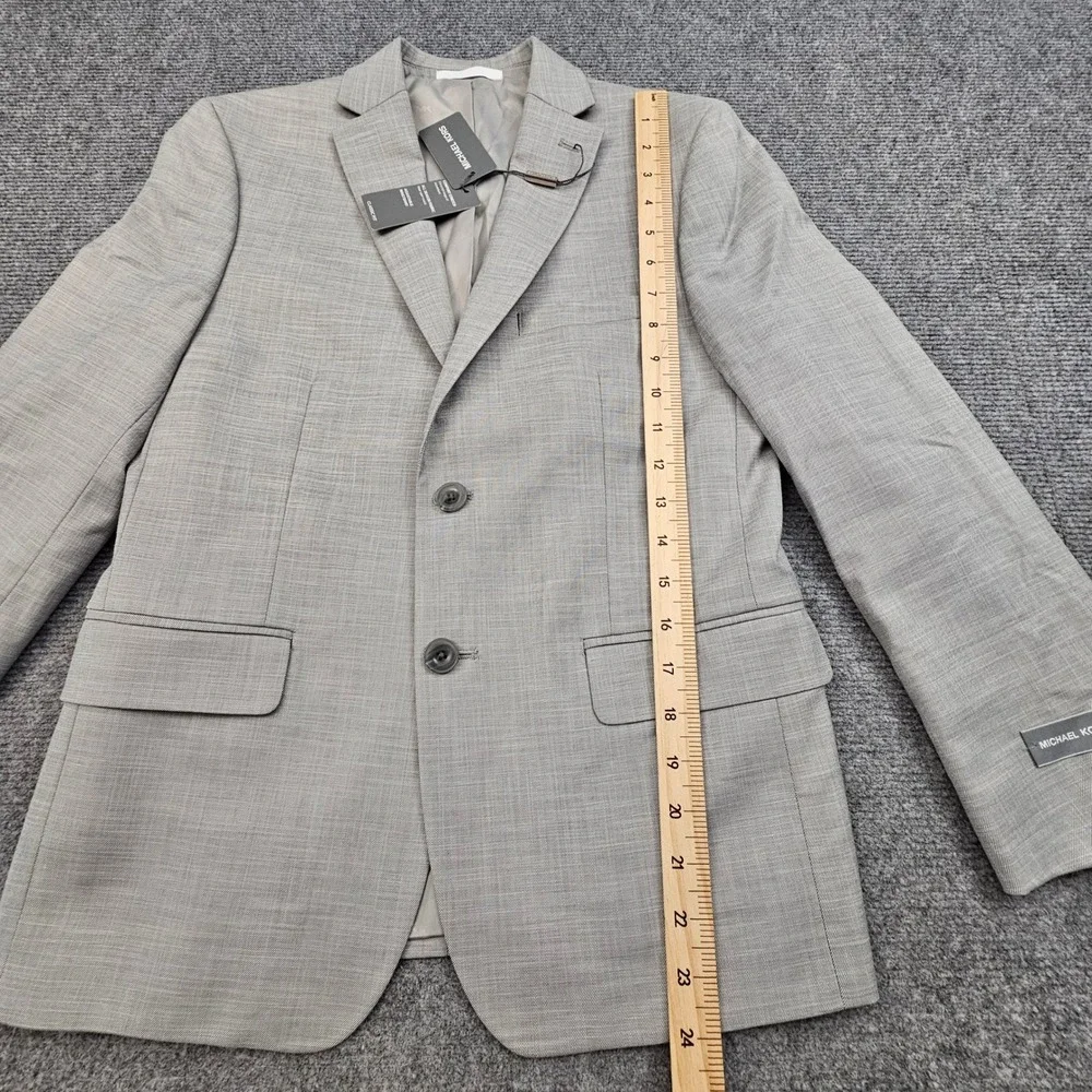 Michael Kors Blazer Boys 14 Silver Grey Suit Jacket Classic Fit NWT Formal Event